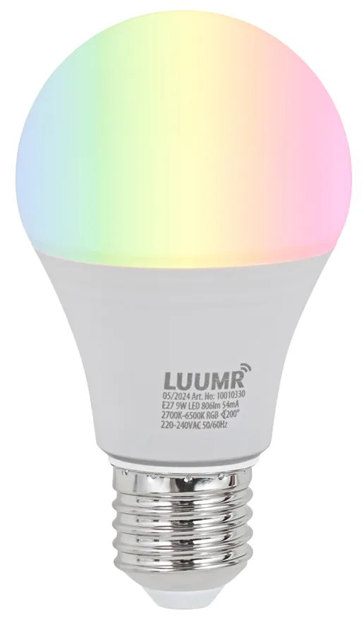 E27 Dimmable LED Żarówka A60 Opal 9W 806lm 2700-6500K