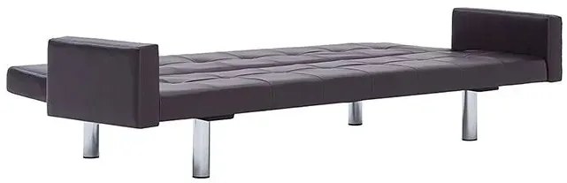 Rozkładana sofa Nesma 2X z podłokietnikami -  brązowa