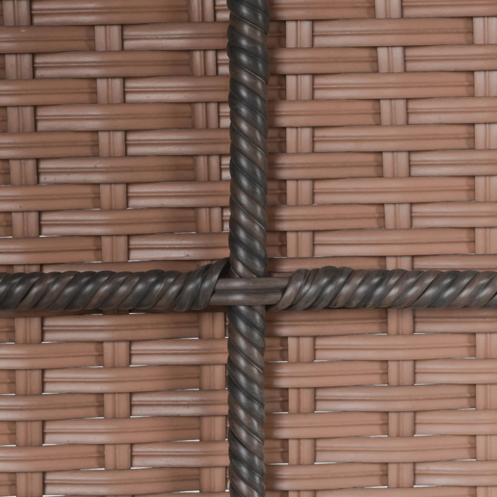 Fotel krzesło bujane ogrodowe rattan brązowe outsunny