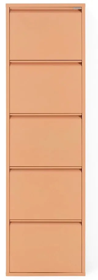 Łososiowa metalowa uchylna szafka na buty 50x169x15 cm Billy – Spinder Design