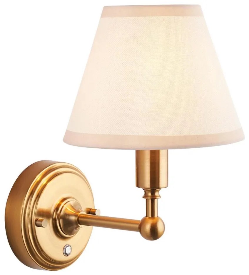 Endon 114830 - LED Ściemn. akumulatorowa naścienna lampa BURLEY LED/1,5W/5V mosiądz/kremowy