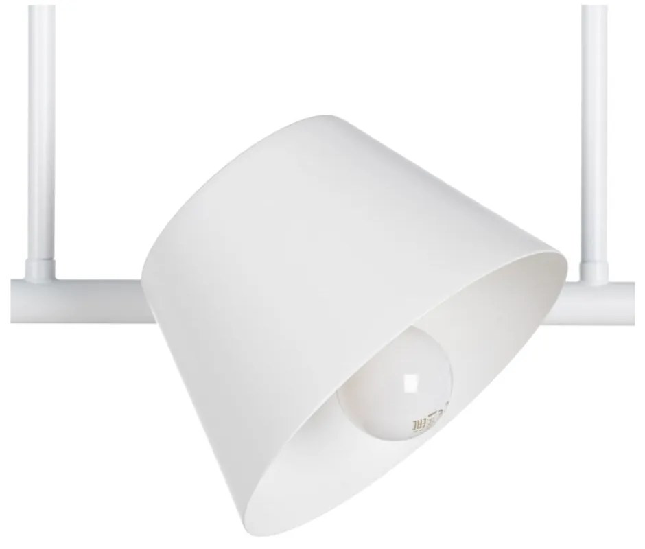 Biała lampa sufitowa 38x62,5 cm Simplico – Ixia