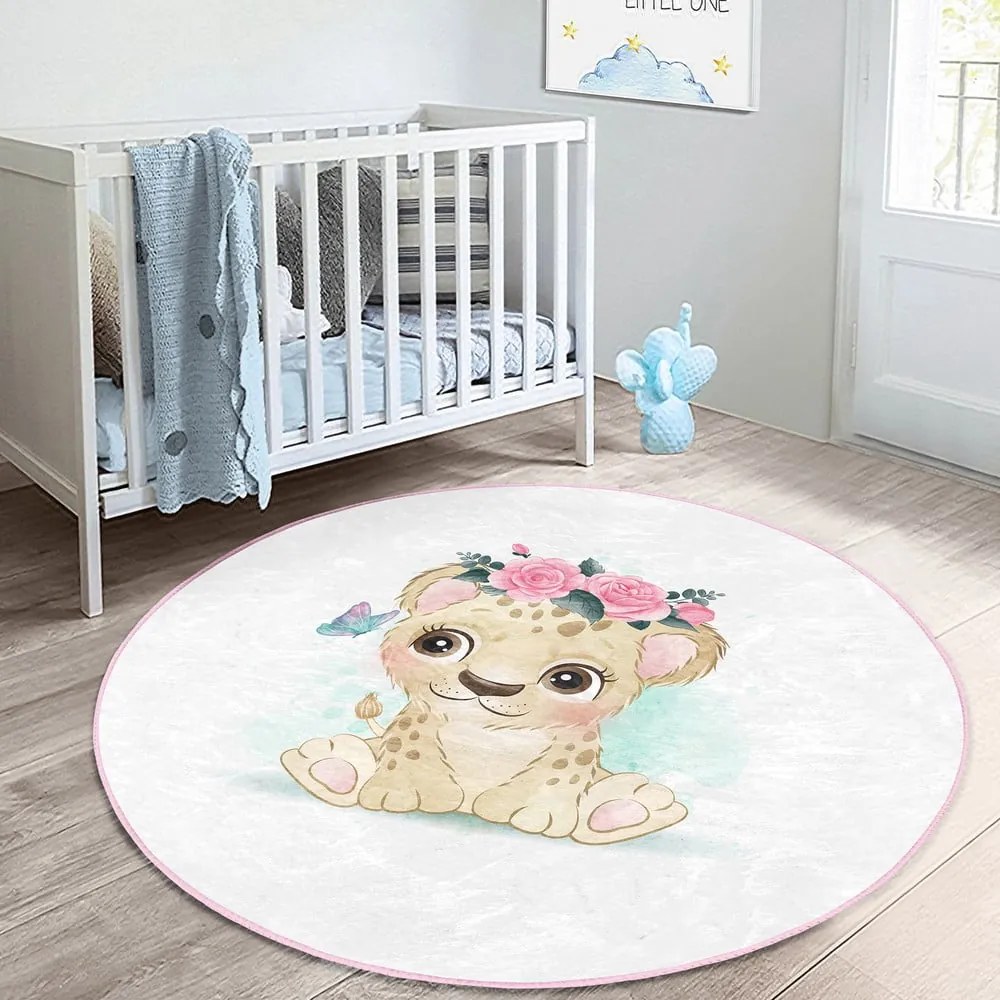 Biały dywan dziecięcy ø 100 cm Comfort – Mila Home