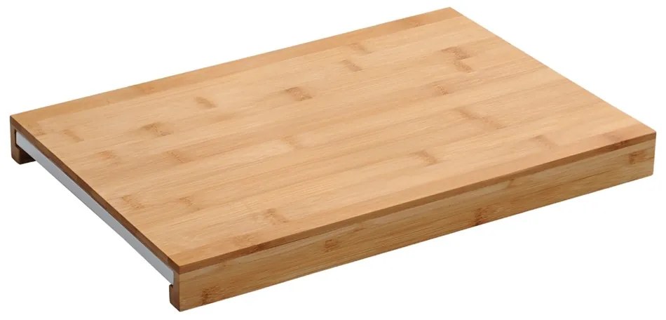Kesper 58352 Deska do krojenia z tacką, biała, 38x 25 x 3,5 cm