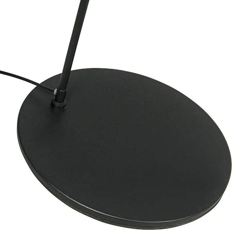 Luk Inteligentna nowoczesna lampa podłogowa łukowa czarna w komplecie z A60 Wifi - Vinossa Nowoczesny Oswietlenie wewnetrzne