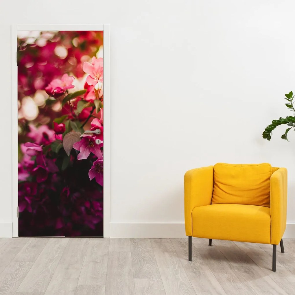 Fototapeta na drzwi - Kwiaty rozwiniętego krzewu (95x205cm)