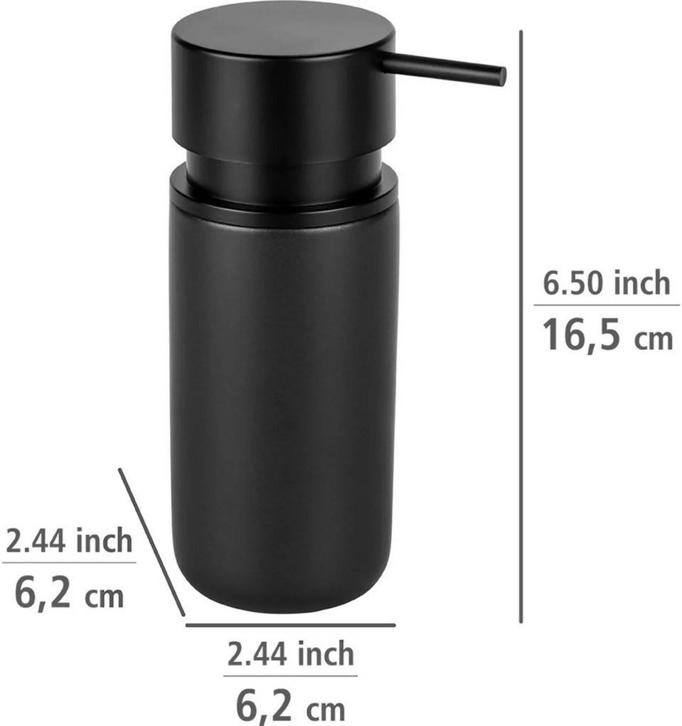 Wenko Ceramiczny dozownik mydła Silo 250 ml, czarny