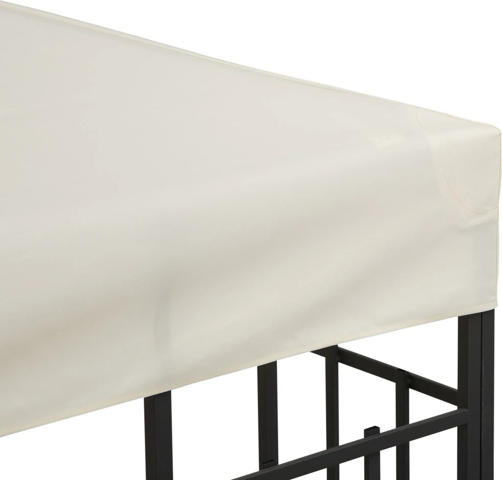 Outsunny Zapasowy Dach do Pawilonu Ogrodowego - Poliester, Kremowy Kolor, 3x3m - Ochrona przed Słońcem