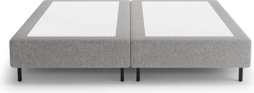 Szare tapicerowane łóżko dwuosobowe bez zagłówka 180x200 cm Whale – Micadoni