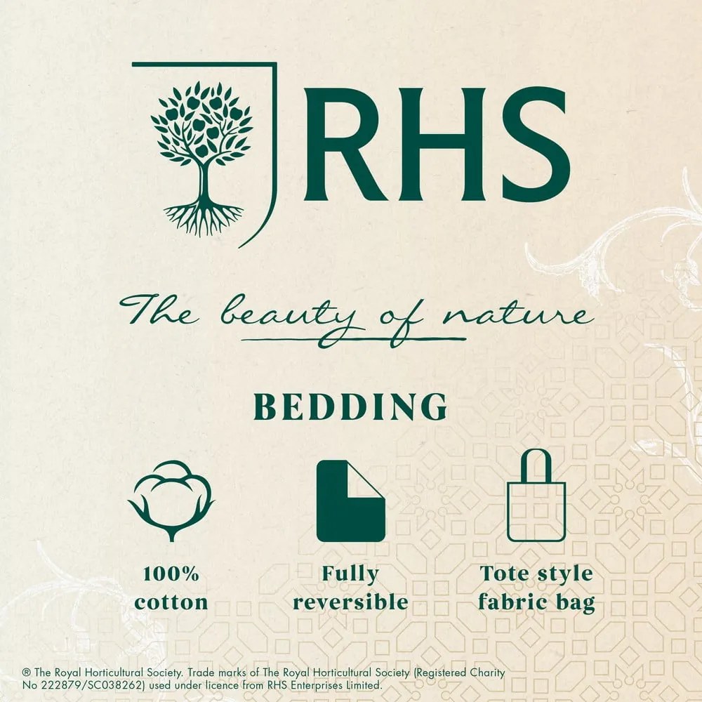 Bawełniana pościel dwuosobowa 200x200 cm Serenity Garden – RHS