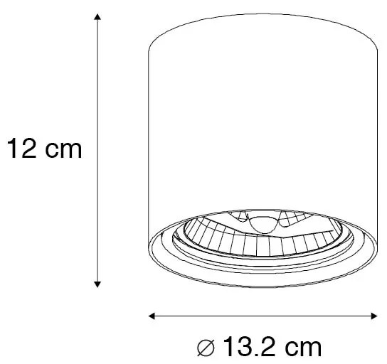 Inteligentny reflektor natynkowy biały, obrotowy i przechylany z Wifi GU10 111mm - ImpactDesignerski Oswietlenie wewnetrzne