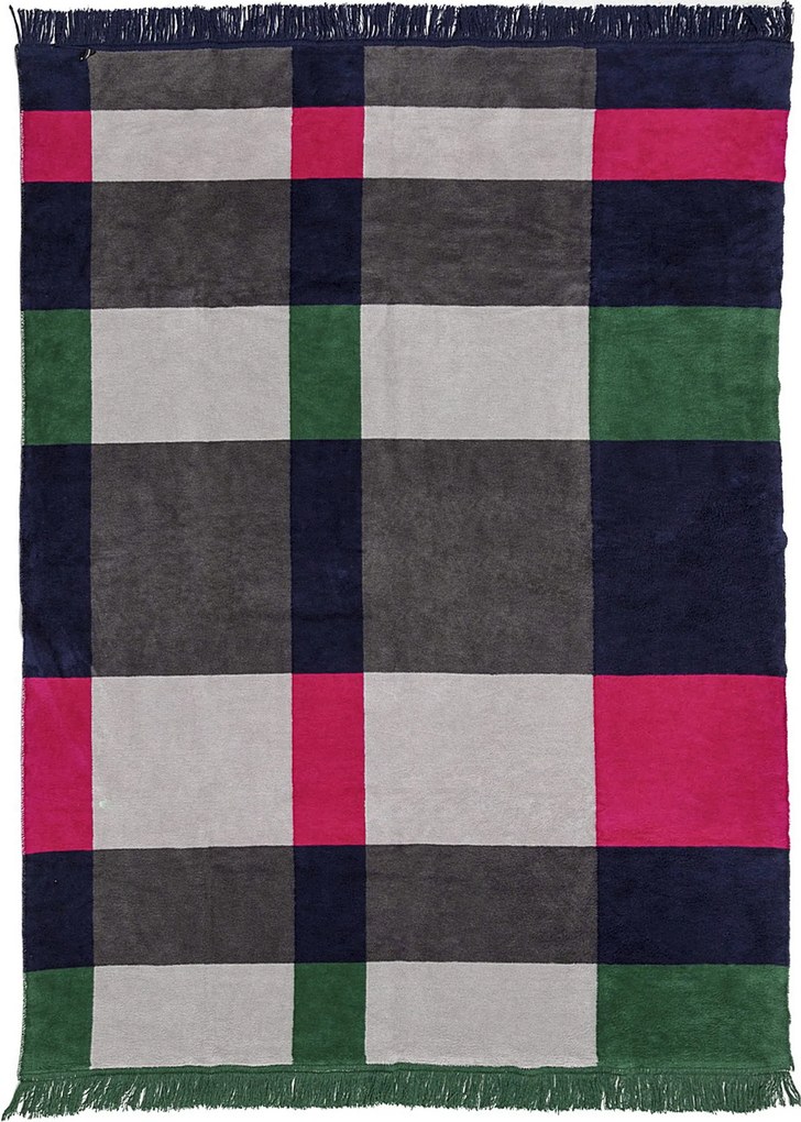 Koc Cosy Home 150x200cm Leaf&Fuchsia