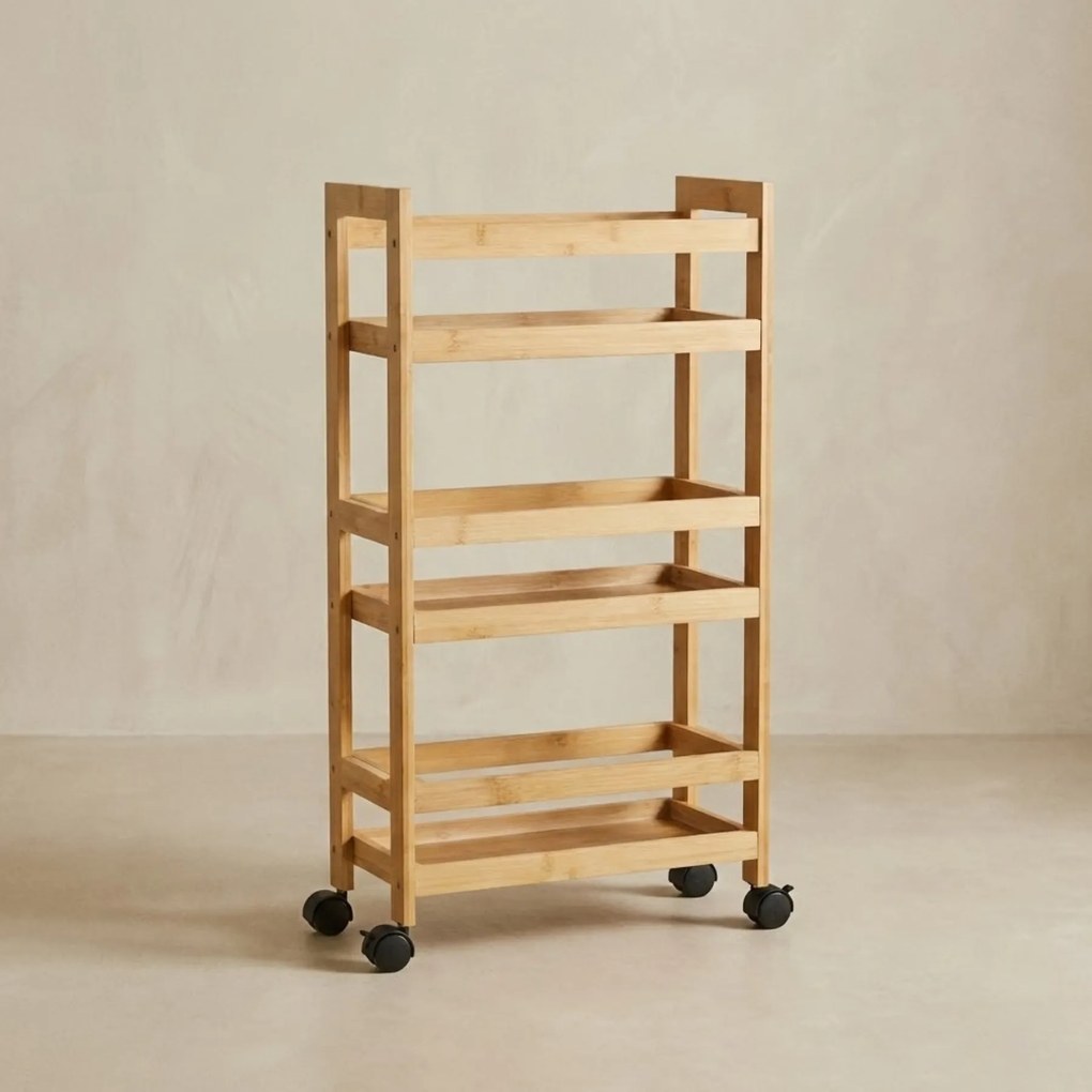 Wąski regał łazienkowy na kółkach, 3 półki KLUK, 76 cm