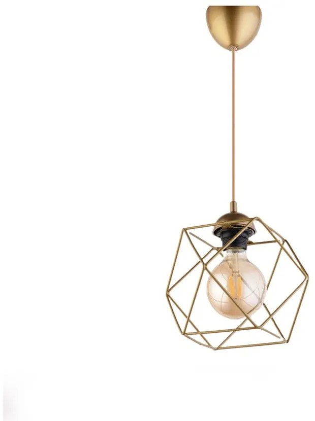 Lampa wisząca w kolorze złota z metalowym kloszem – Opviq lights
