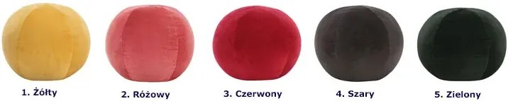 Szara okrągła pufa welurowa - Istro 2X