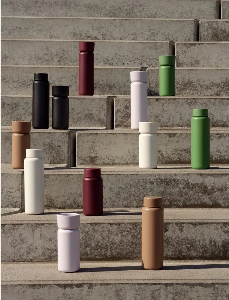 Bordowy kubek termiczny ze stali nierdzewnej 400 ml Singles – Zone