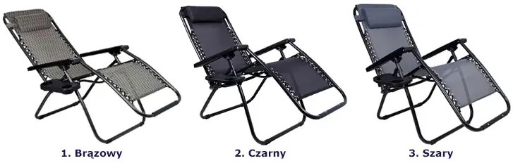 Leżak Ogrodowy, Czarny Plażowy Z Uchwytem Na Napoje G9-L38
