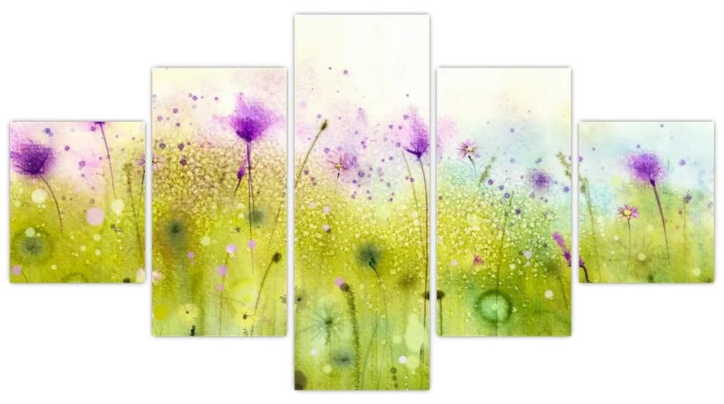 Obraz - Kwiaty polne (125x70 cm)