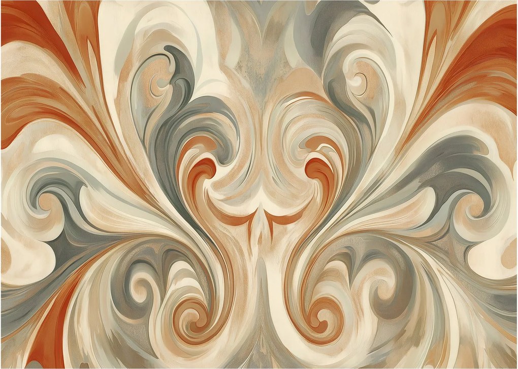 Obraz na szkle - Wiry w ziemistych barwach (70x50 cm)