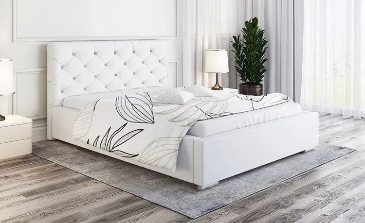 Tapicerowane łóżko z zagłówkiem 120x200 Eylan 3X - 36 kolorów