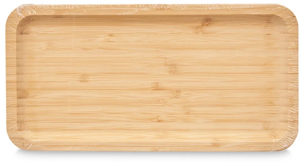 Bambusowy talerz na przekąski ORVA, 15 x 30 x 1,6 cm