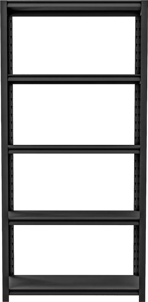 Metalowy regał warsztatowy Sam All Black 90x45x183 cm czarny