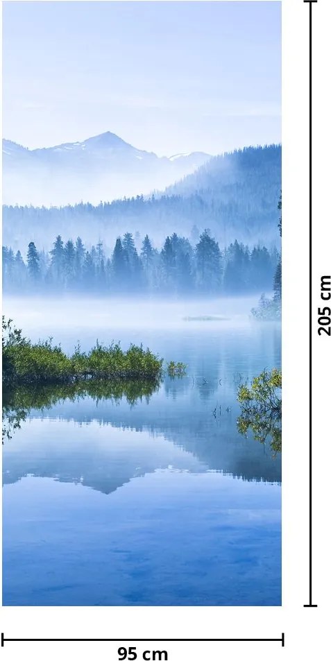Fototapeta na drzwi - Górskie jezioro (95x205cm)