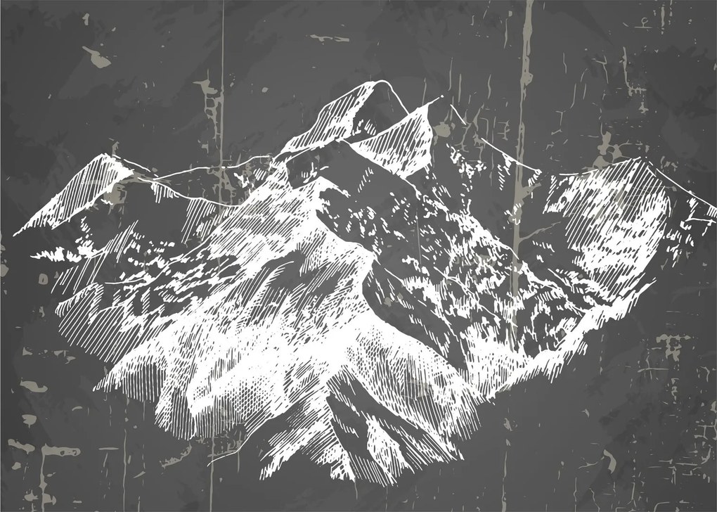 Obraz - Ilustracja gór (70x50 cm)
