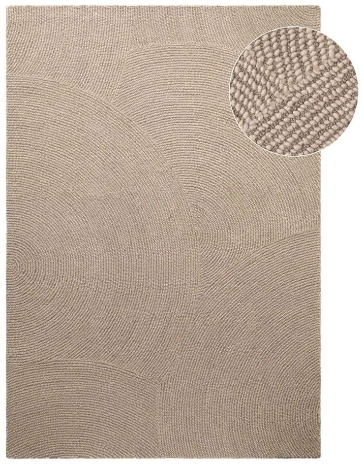 Beżowy wełniany dywan tkany ręcznie 80x150 cm Eleni Light Beige – Hanse Home