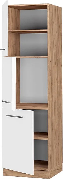 Szafka kuchenna biały wysoki połysk 60x58x206.8 fame-line