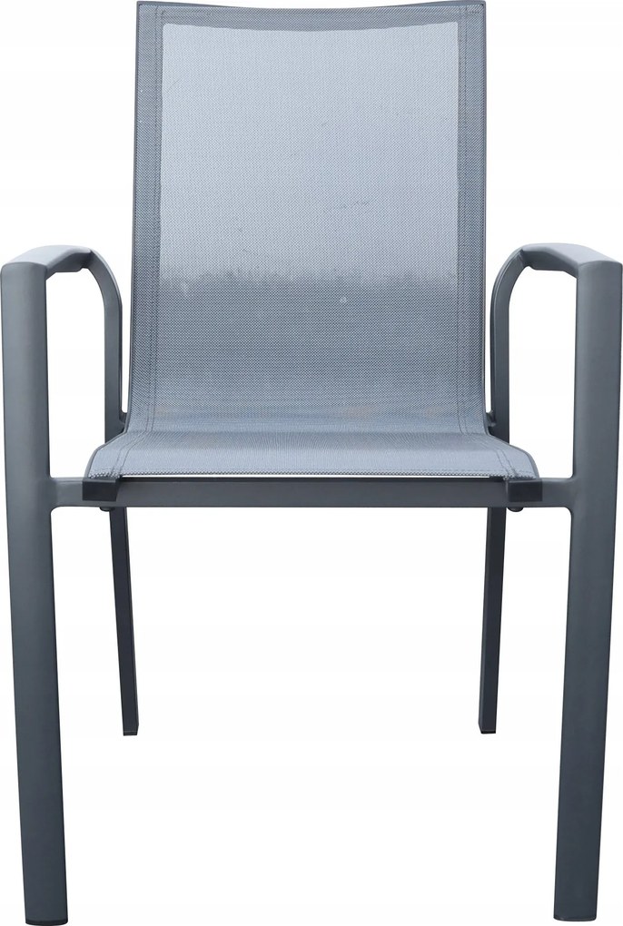 Krzesło ogrodowe aluminiowe beżowe 56x65x88 cm komfortowe wytrzymałe