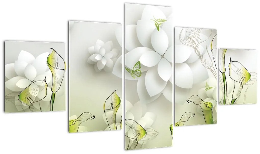 Obraz z kwiatami (125x70 cm)