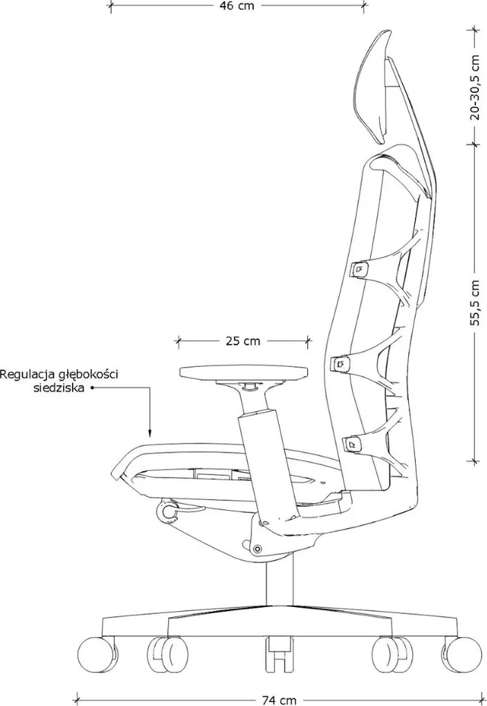 Ergonomiczne krzesło biurowe Reya, biały / elastomer TP8 szary