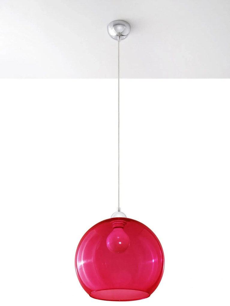 Szklana okrągła lampa wisząca N1-R14