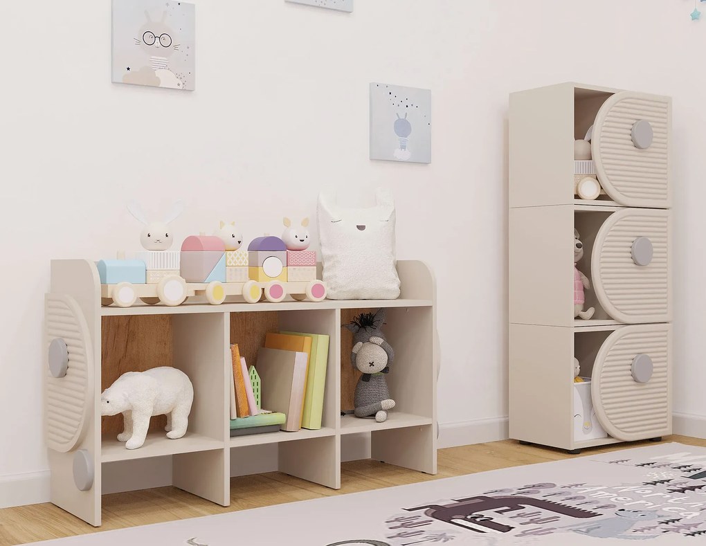 Kaszmirowy regał modułowy do pokoju dziecka W9-C17