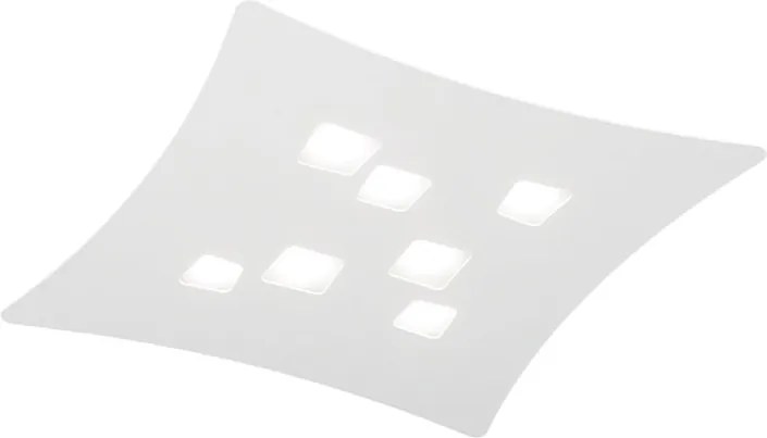 Isotta lampa sufitowa GX53 biała 7 punktów świetlnych 62x69 cm metal wygięty design geometryczny max 7x8W IP20