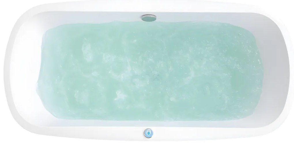 Wanna z hydromasażem z diodami LED SIRGAO - 1-osobowa - 155L - 75x150cm - Czarna