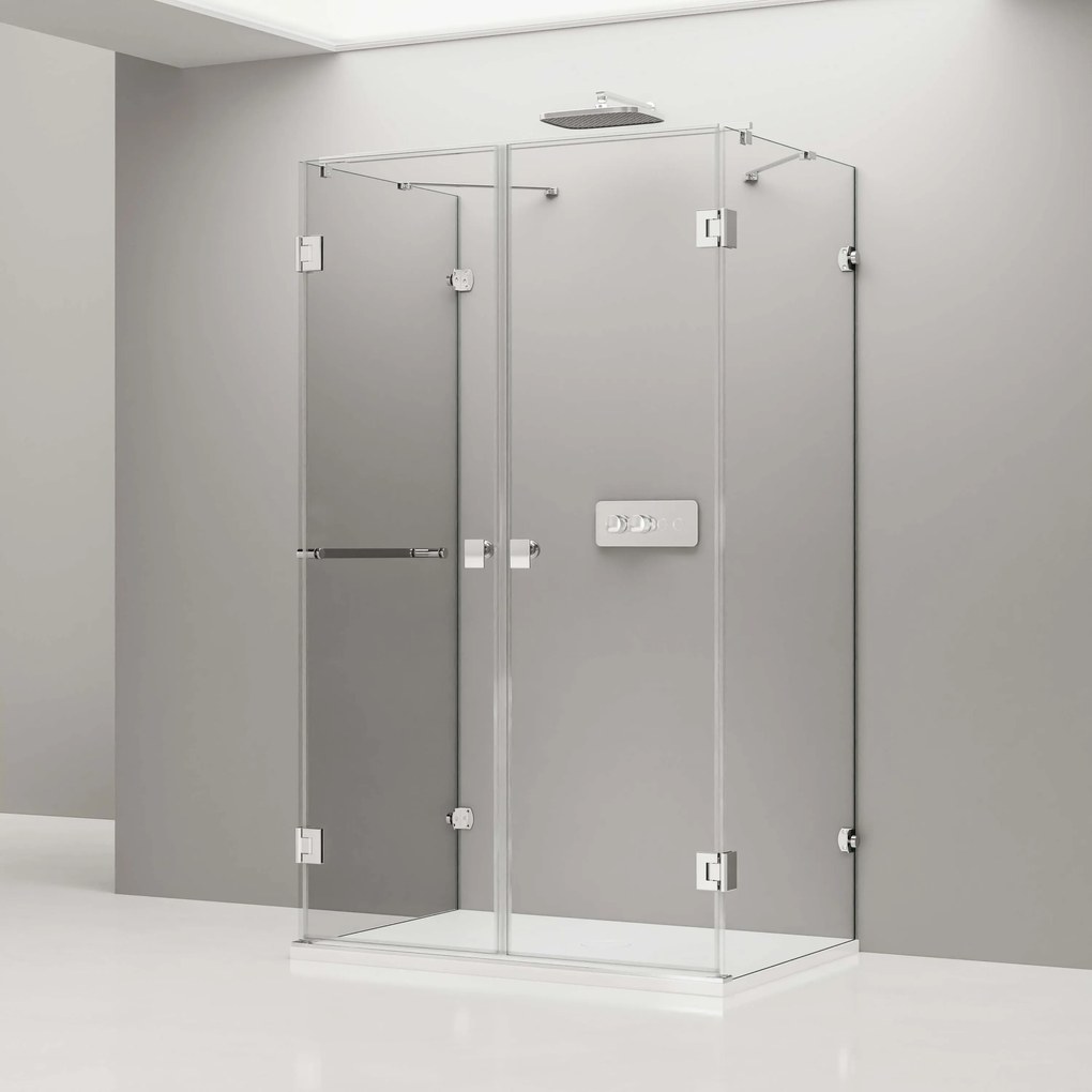 Kabina prysznicowa EX412 kształt U - szkło bezpieczne NANO 8mm - 90x90x195 cm