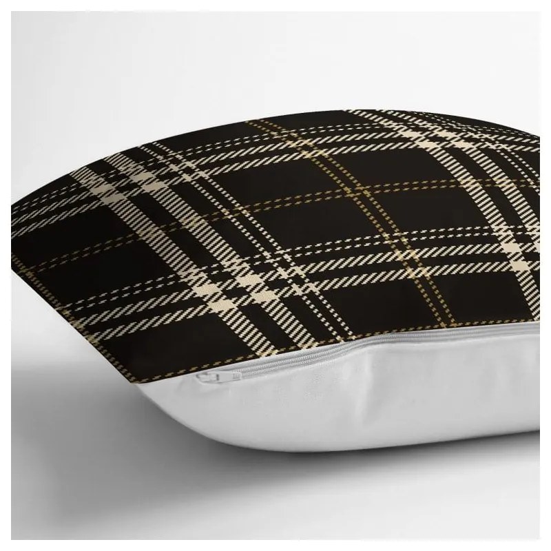 Czarno-beżowa dekoracyjna poszewka na poduszkę Minimalist Cushion Covers Flannel, 45x45 cm