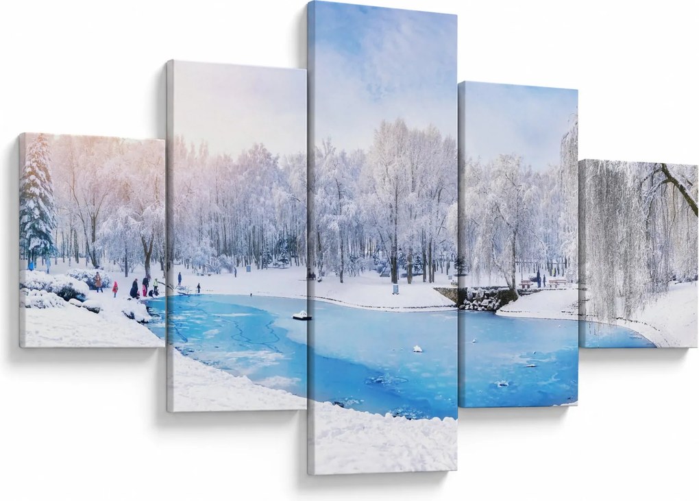 Obraz - Lodowe jezioro (125x70 cm)