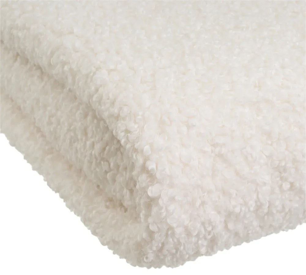 Biały koc z materiału sherpa 130x160 cm Sherpa – Casa Selección