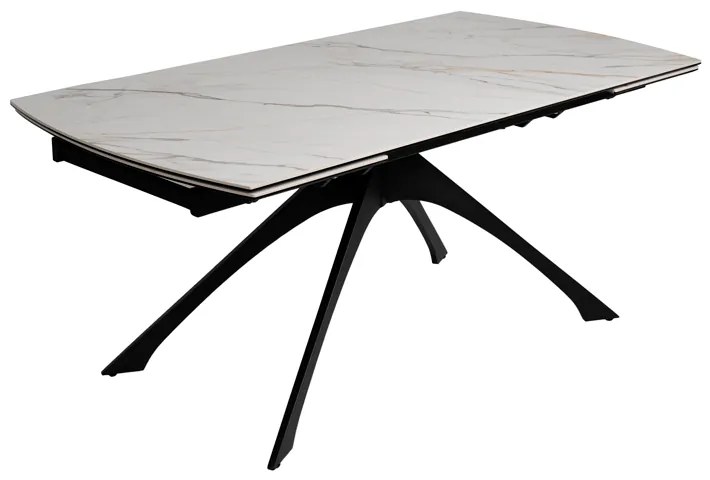Rozkładany stół z dodatkowym blatem w dekorze marmuru 90x180 cm Rocía – Ixia