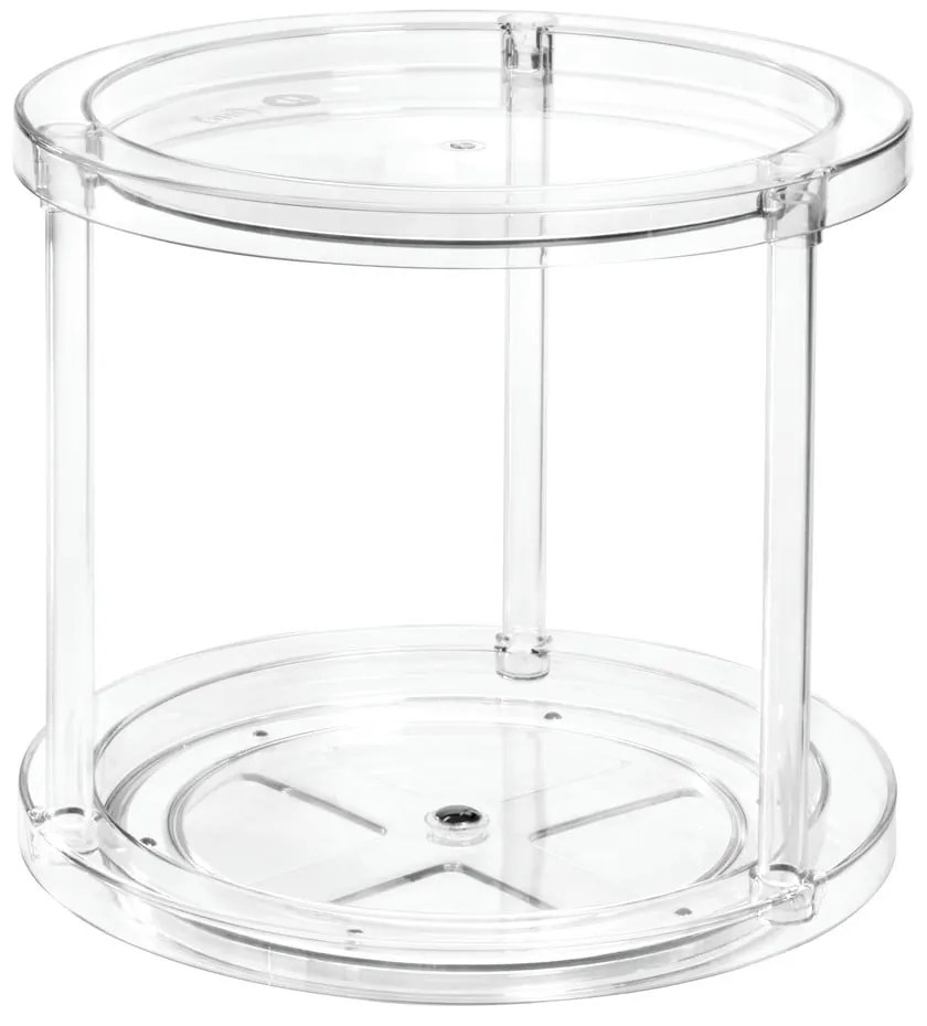 Okrągły obrotowy dwupoziomowy stojak na pojemniki iDesign The Home Edit, ⌀ 24,1 cm
