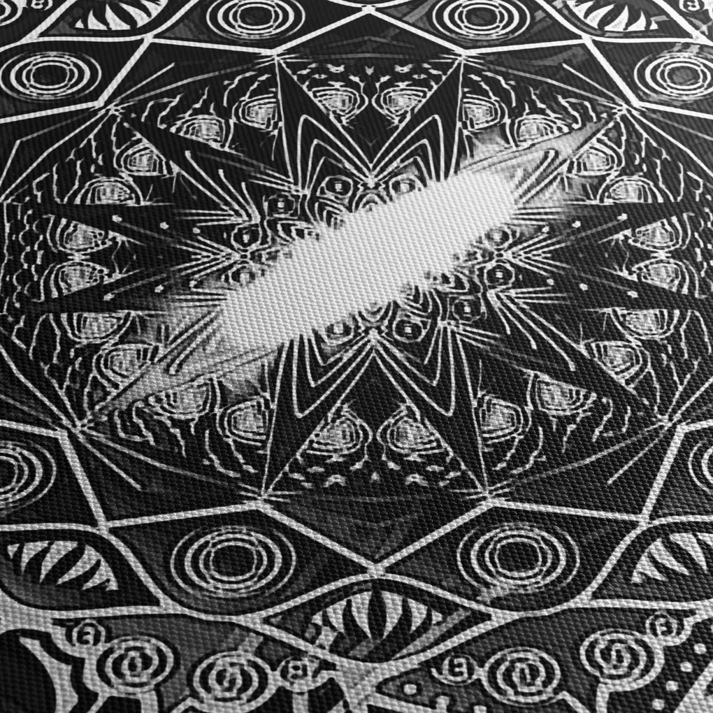 Obraz czarno-białych ozdób (170x50 cm)