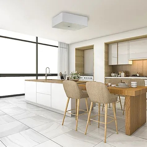 Czarny kwadratowy plafon LED - EX667-Misty
