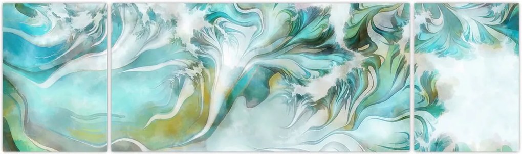 Obraz - Malowanie abstrakcyjnych wzorów (170x50 cm)