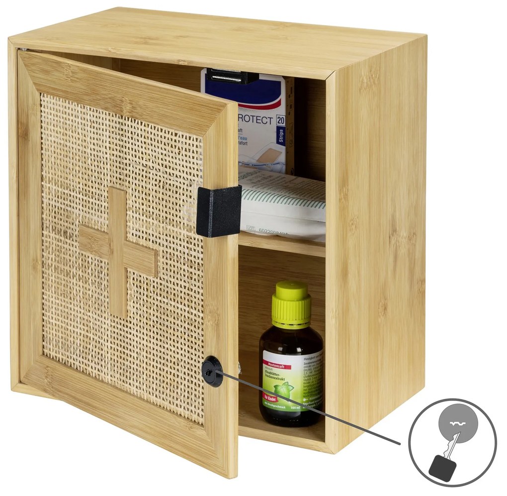 Apteczka ALLEGRE BAMBOO, 30 x 30 cm, WENKO