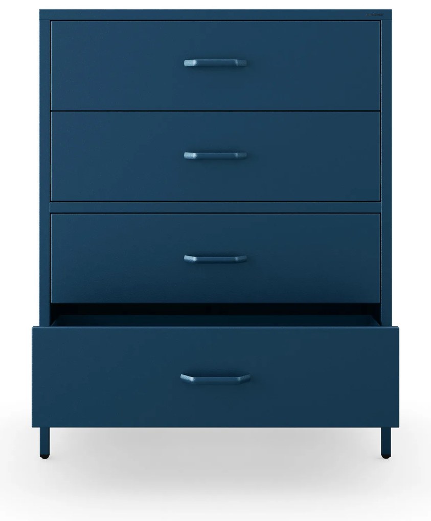Komoda szafka metalowa granatowa Modern CARLA, 800 x 1015 x 400 mm