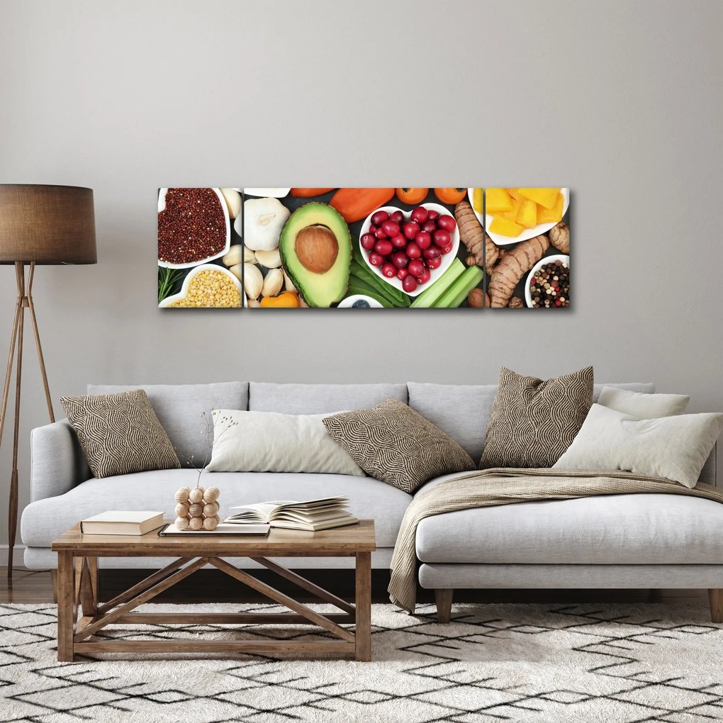 Obraz - Zdrowa żywność (170x50 cm)