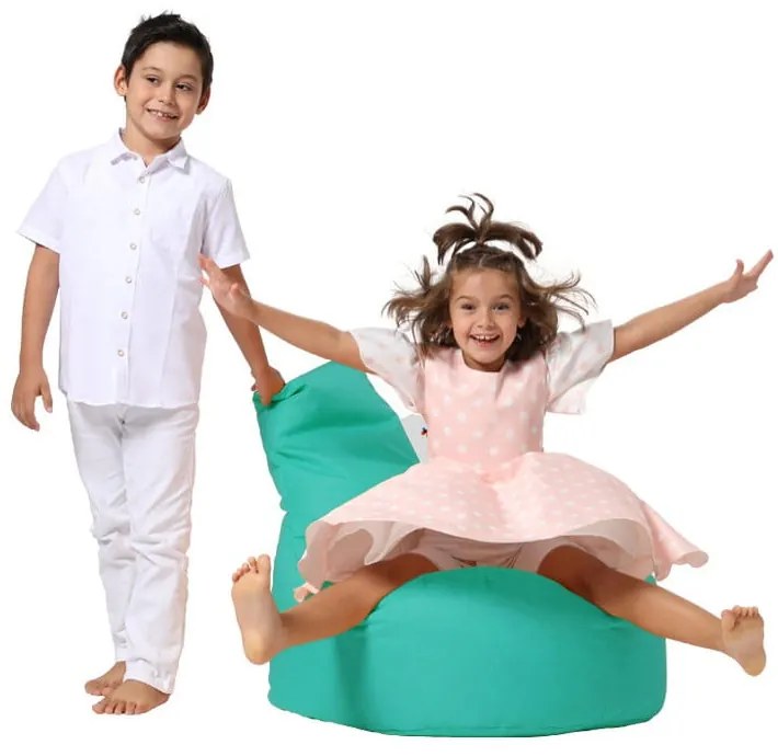 Turkusowy dziecięcy worek do siedzenia Baton – Floriane Garden